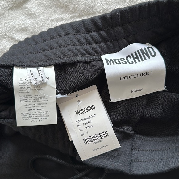 MOSCHINO Couture track shorts black size Small US 4 NEW WITH TAGS - Picture 3 of 7